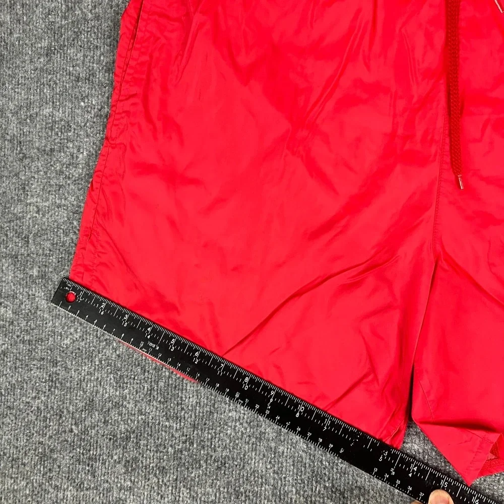 Nike Swim Trunks Mens Size L Red‎ Vintage Nylon Mesh Lined Drawstring